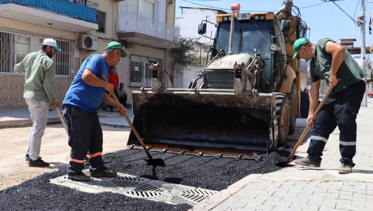 ALSANCAK MAHALLESİNDE SICAK ASFALT İLE KAPLANAN YOL YENİLENDİ